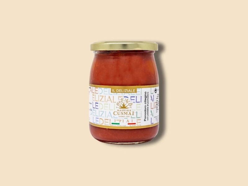 Cherry tomatoes with puree