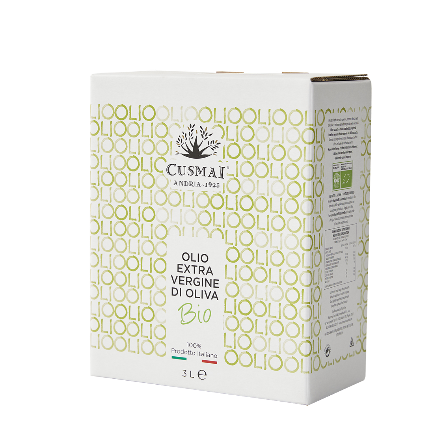 Olio extra vergine di oliva BIO FRUTTATO LEGGERO (3000 ml)